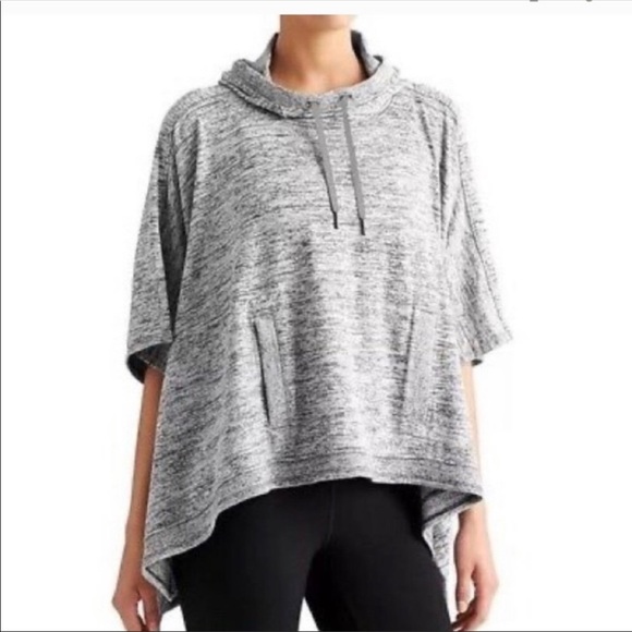 Athleta Sweaters - NEW Athleta Blissful Hooded Poncho Sweater Gray